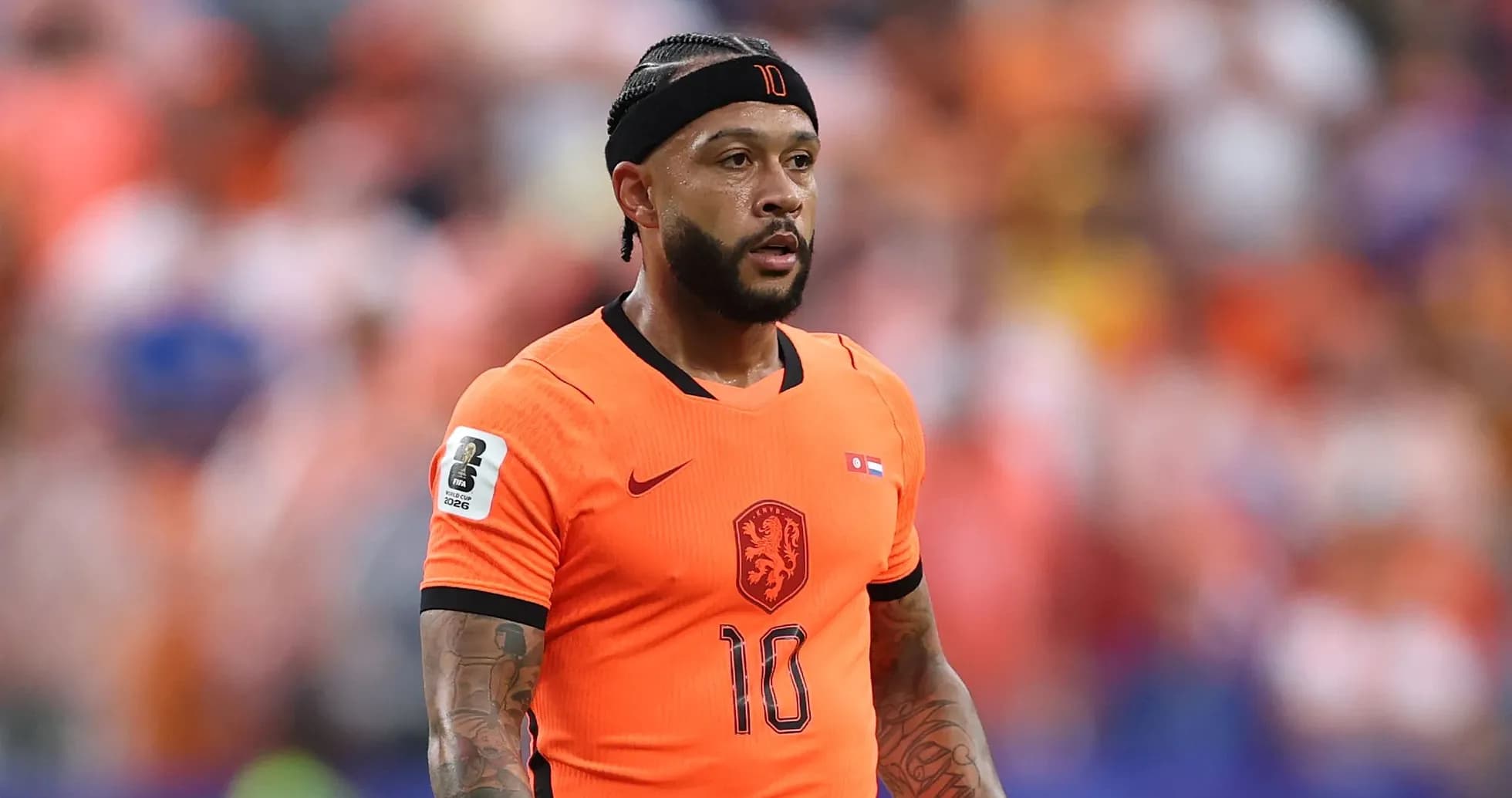Jugador de los Países Bajos en uniforme naranja