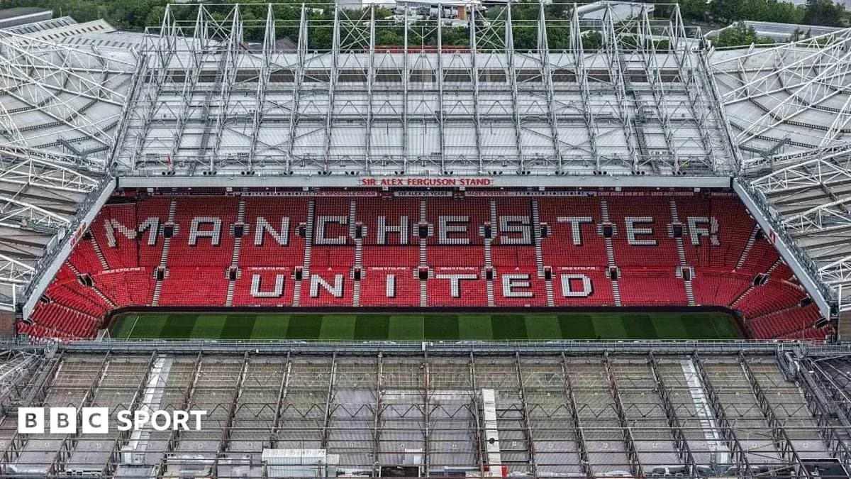 Vista aérea del estadio de Manchester United