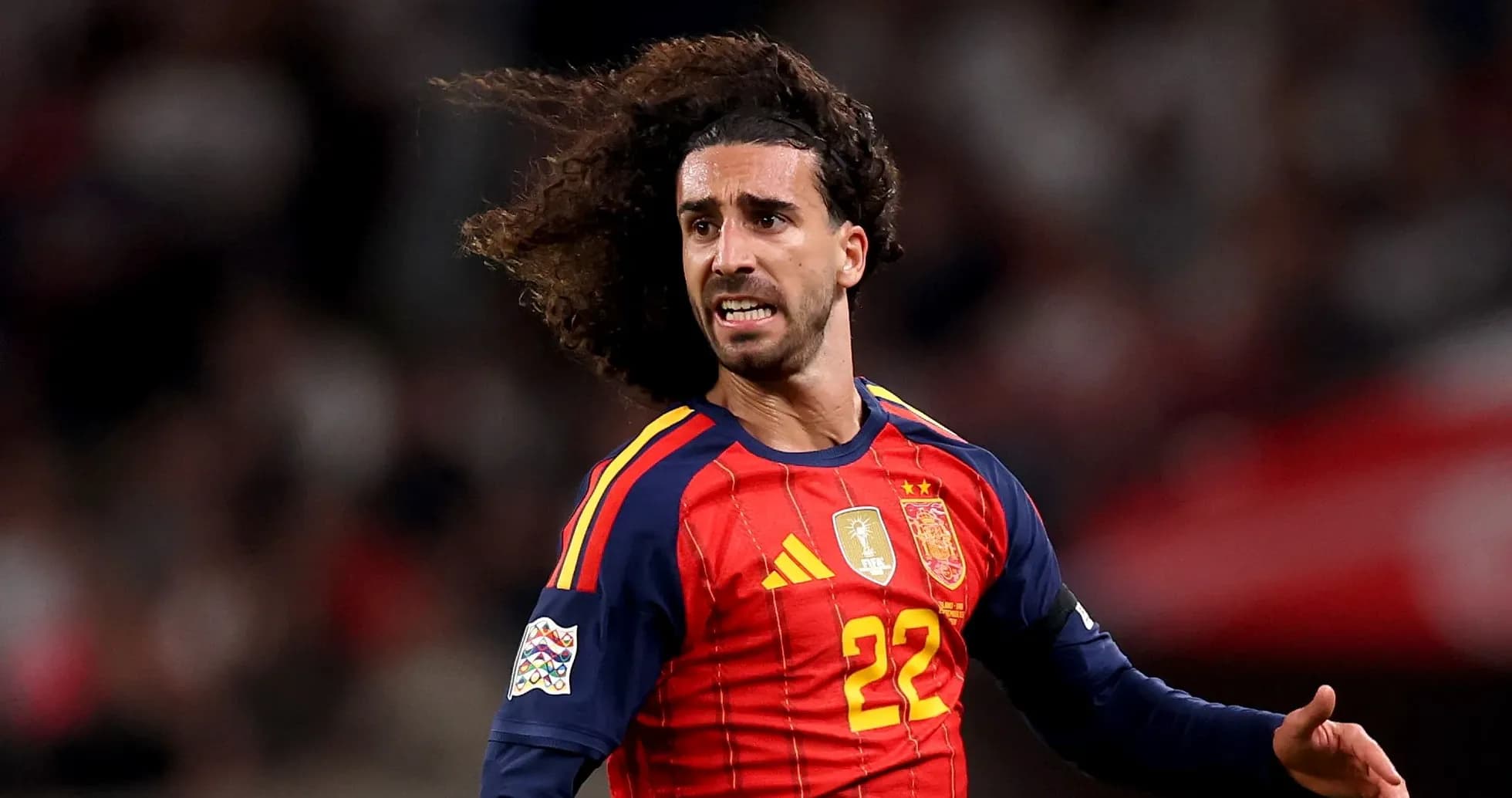 Jugador de España en acción durante un partido