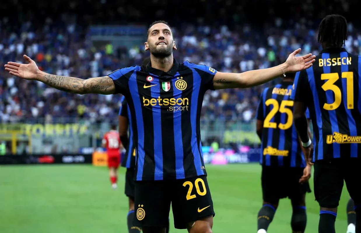 Jugador de Inter de Milán celebrando un gol