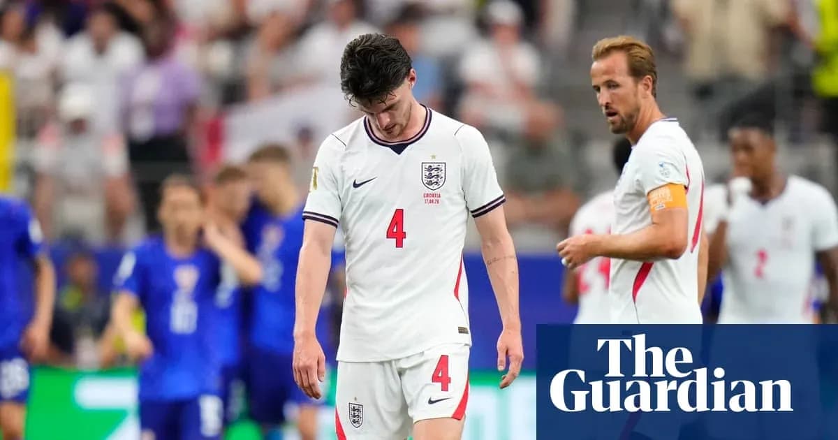 Jugadores de Inglaterra decepcionados durante el partido