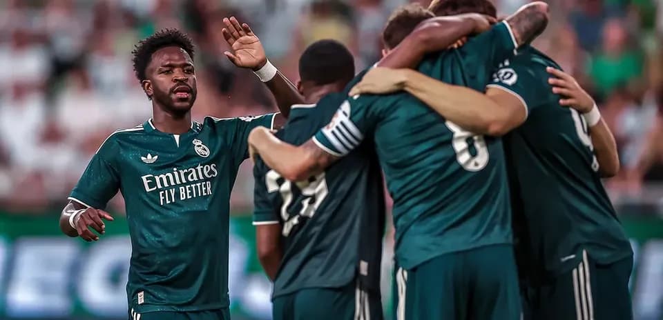 Celebración de jugadores del Real Madrid