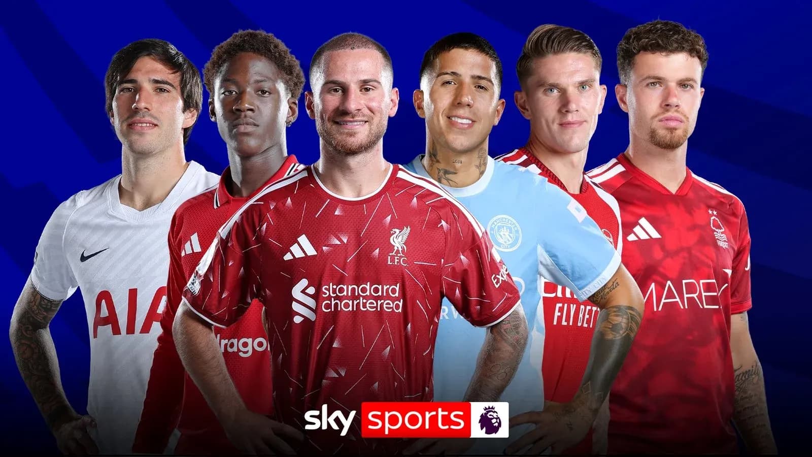 Jugadores de fútbol en camisetas de equipos diferentes