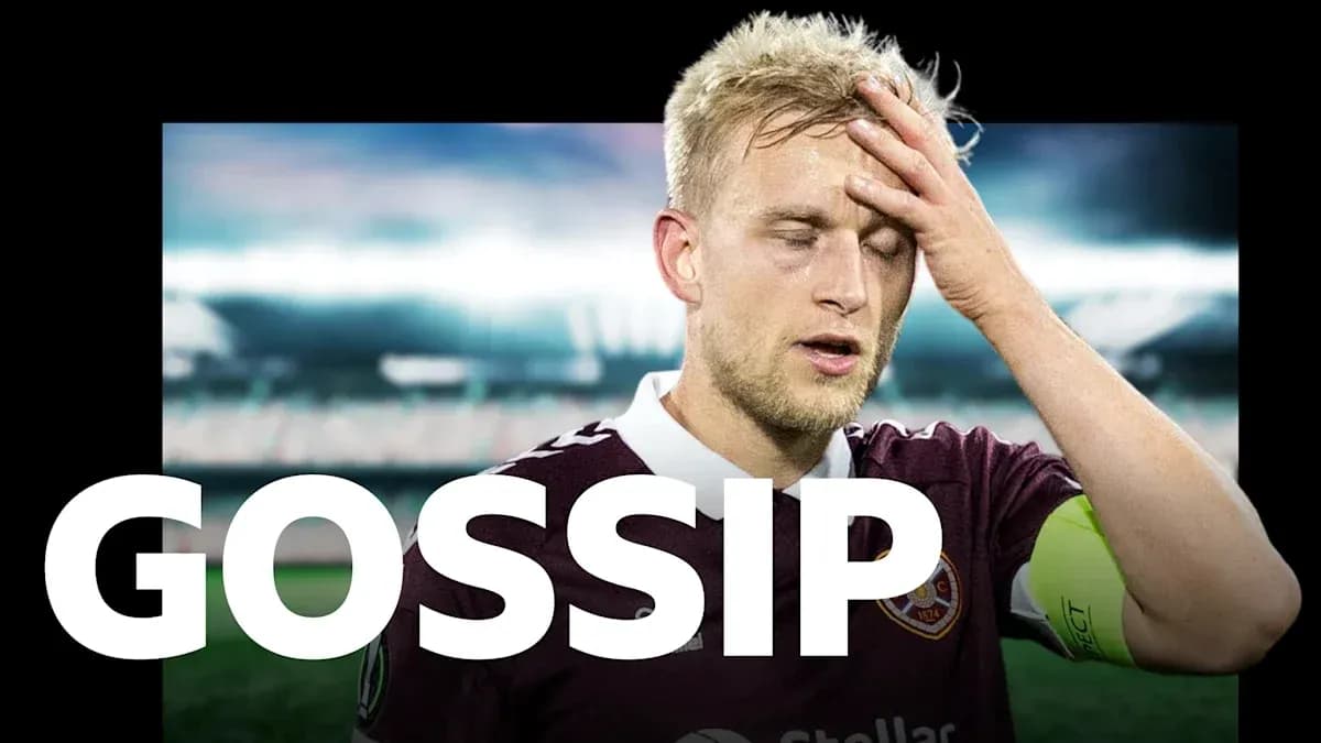 Jugador con camiseta de Hearts, mostrando frustración
