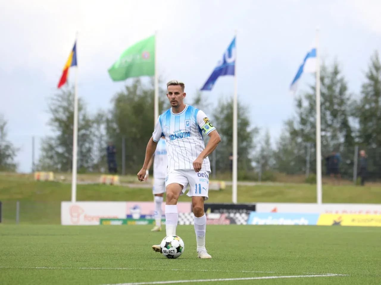 Jugador de Universitatea Craiova en acción