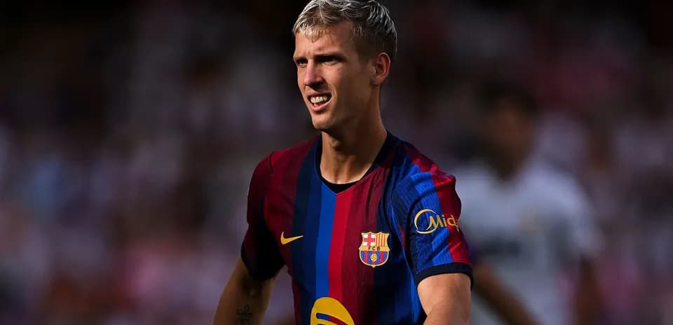 Jugador de Barcelona en acción durante el partido
