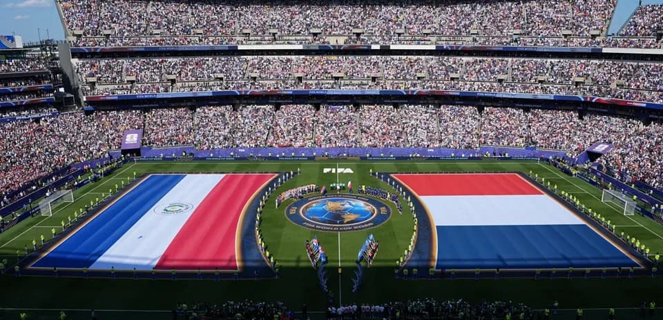 Ceremonia previa al partido Paraguay vs Francia