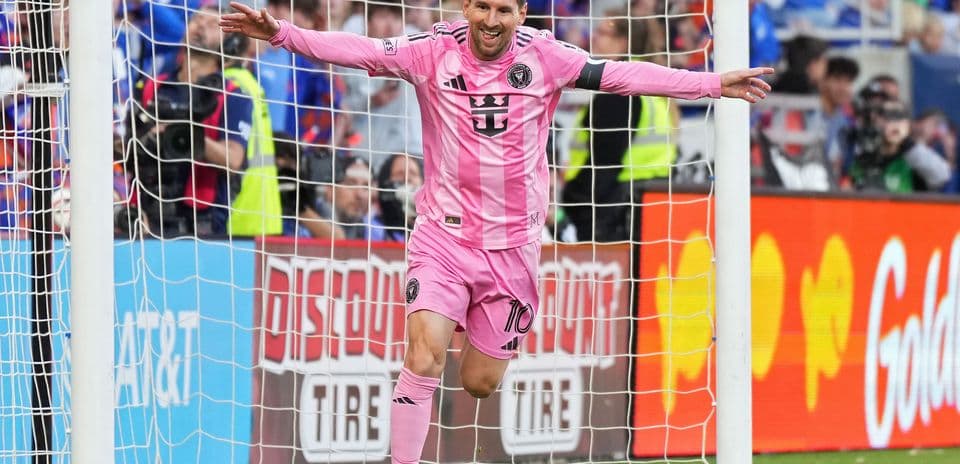Jugador de Inter Miami celebrando un gol en el partido