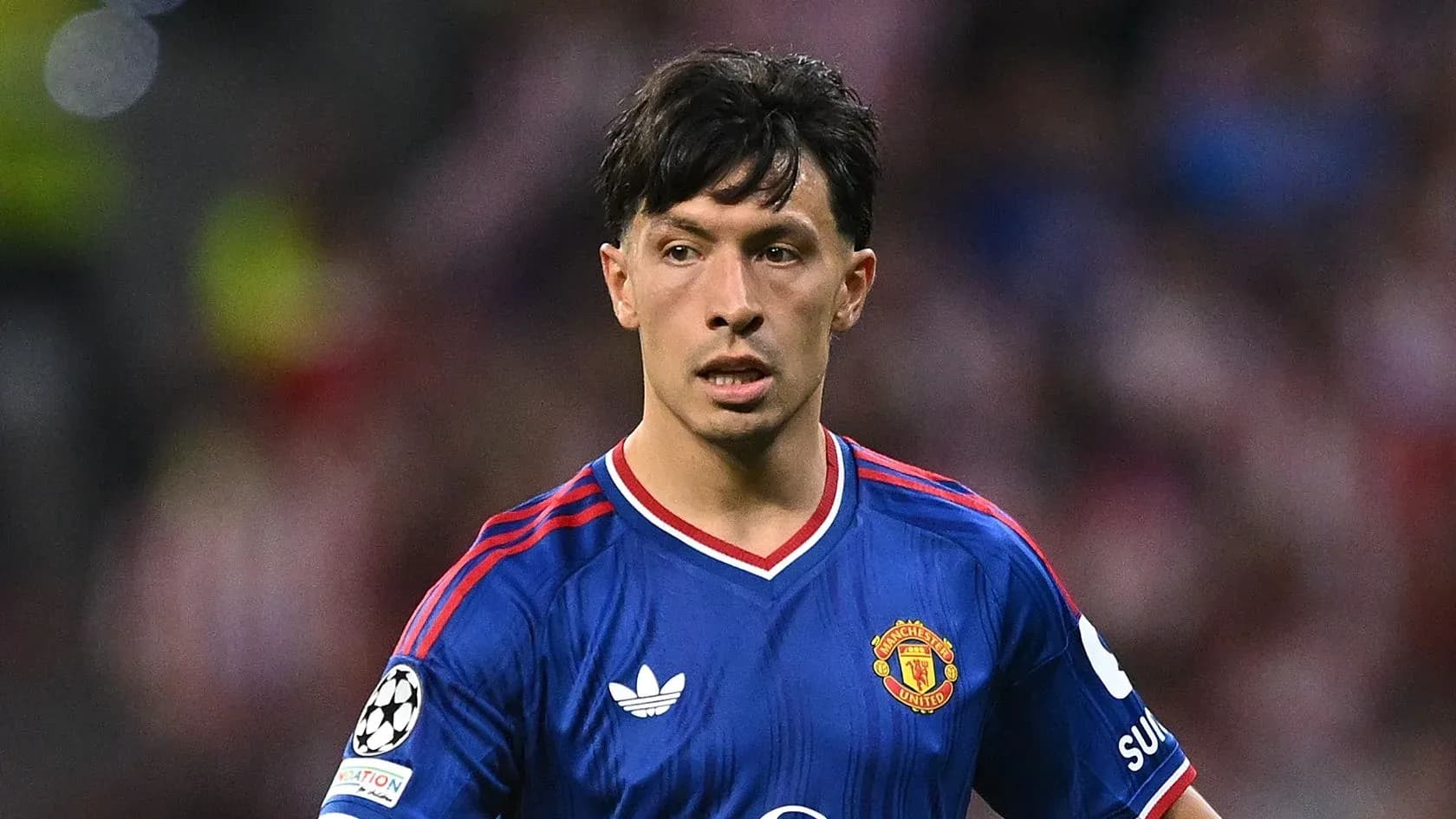 Jugador de Manchester United en acción durante el partido