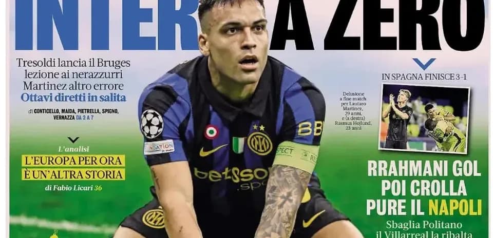 Lautaro Martínez en partido de Champions League