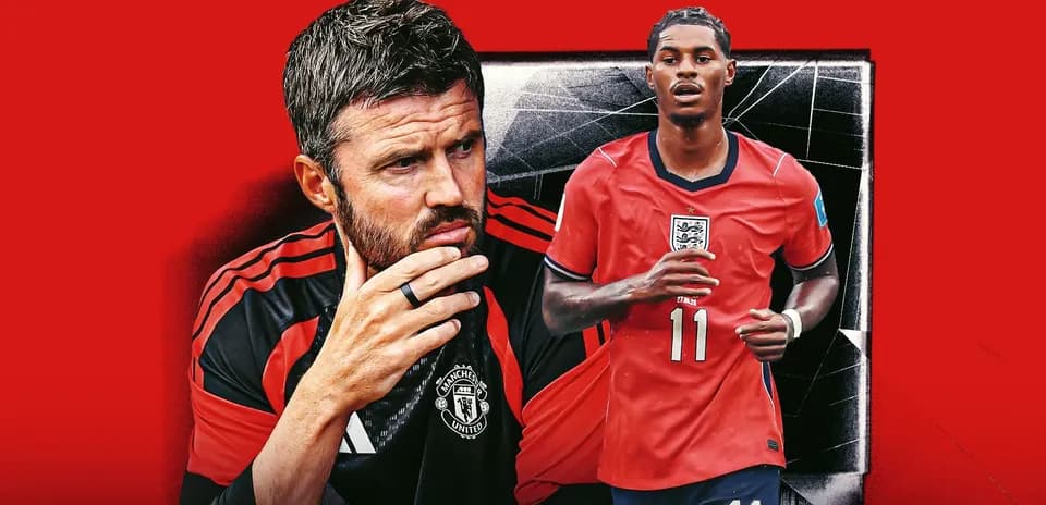 Entrenador y jugador de Inglaterra en fondo rojo