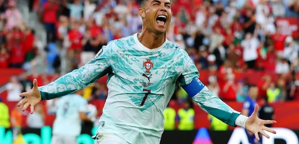 Cristiano Ronaldo celebrando un gol para Portugal