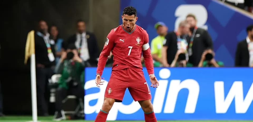 Cristiano Ronaldo celebrando un gol para Portugal