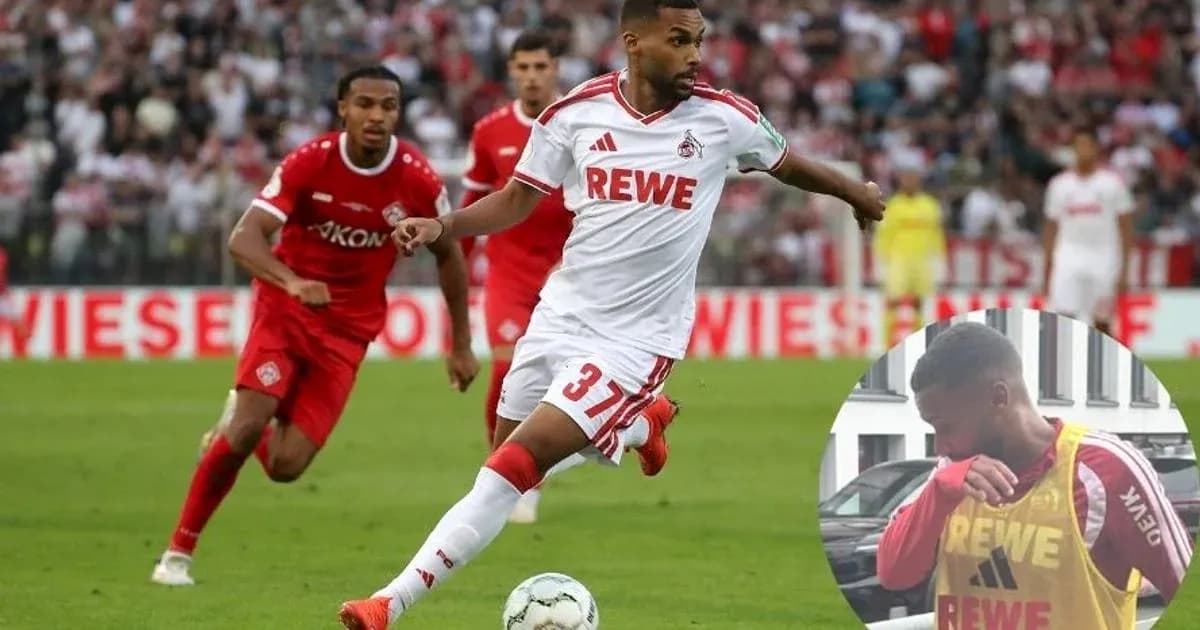 Jugador del FC Köln avanzando con el balón en el partido