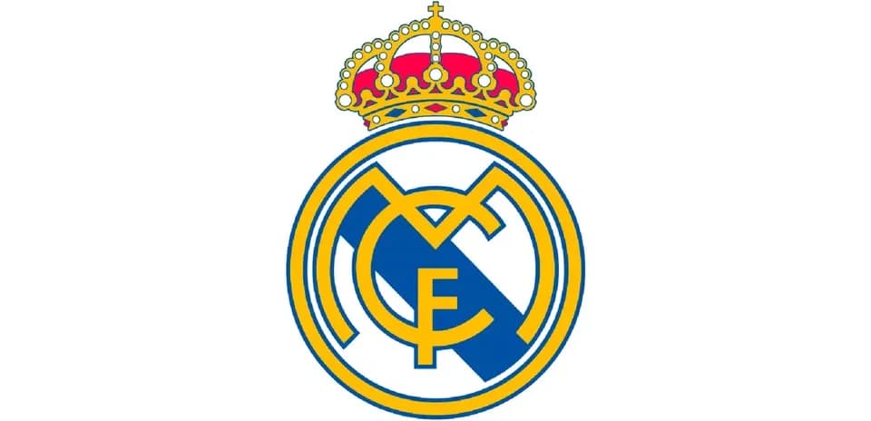 Escudo del Real Madrid con corona dorada