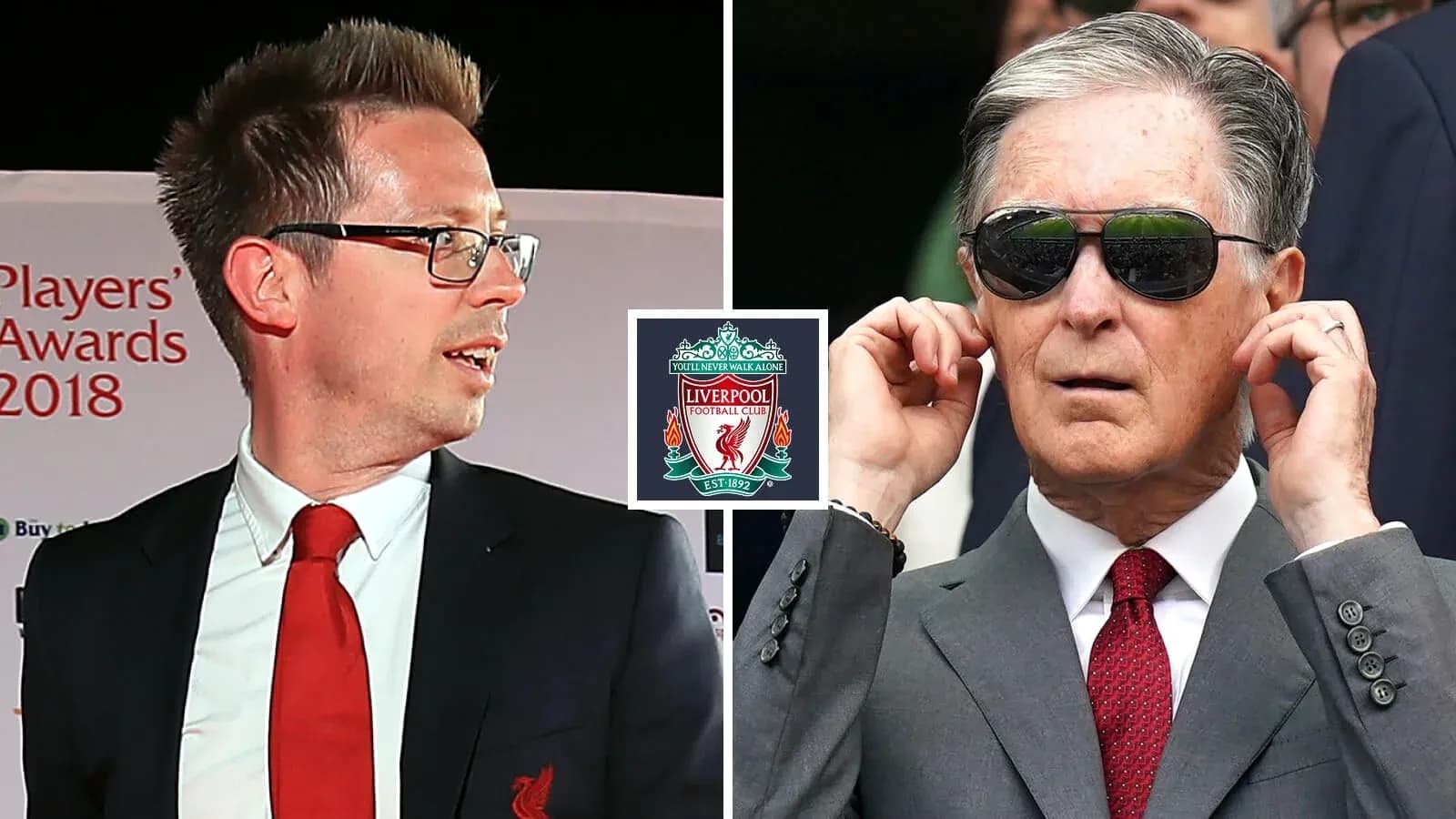 Dos hombres en evento de Liverpool FC 2018