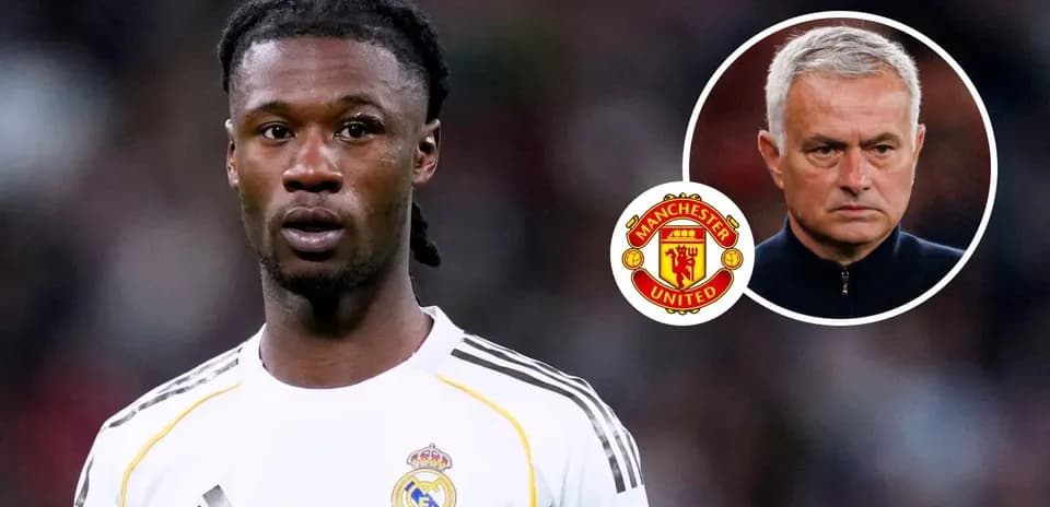 Jugador de Real Madrid con detalles de Manchester United