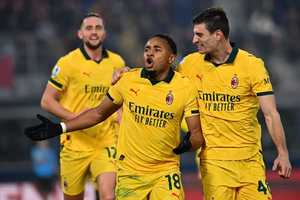 Jugadores del AC Milan celebrando un gol