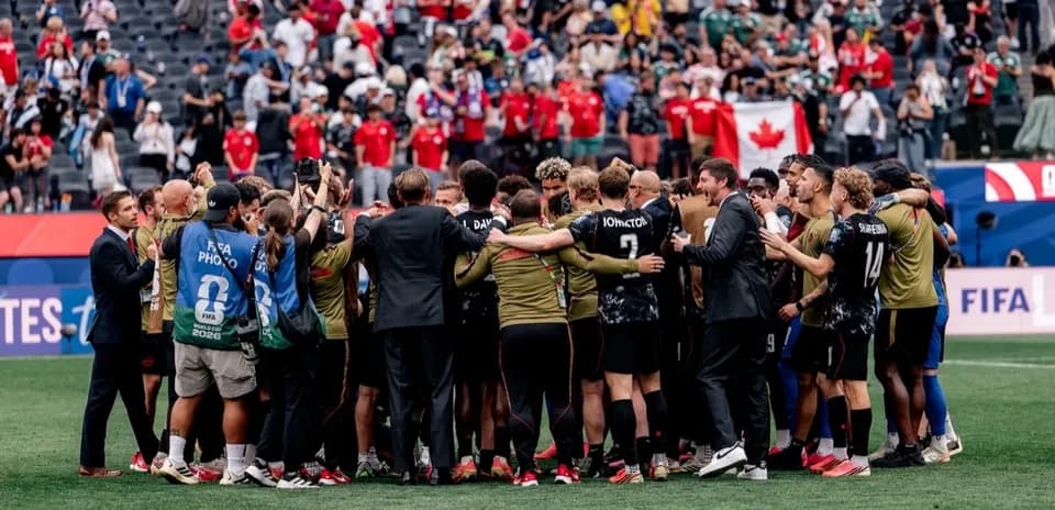 Jugadores de Canadá celebrando en el Mundial 2026