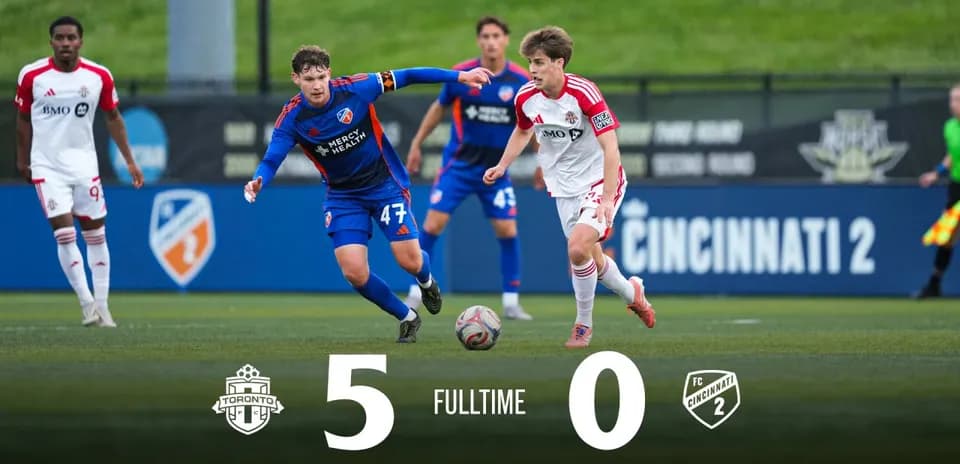 Toronto II venció a FC Cincinnati II 5-0