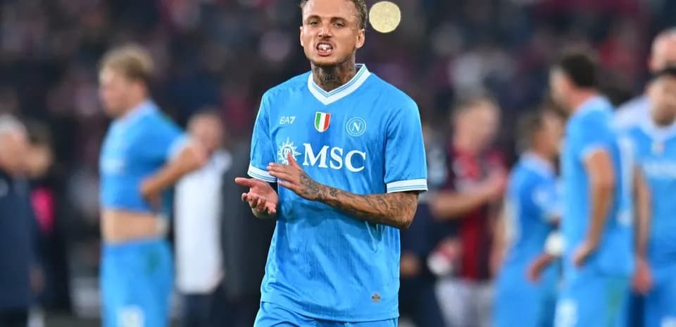Jugador de Napoli celebrando tras un partido