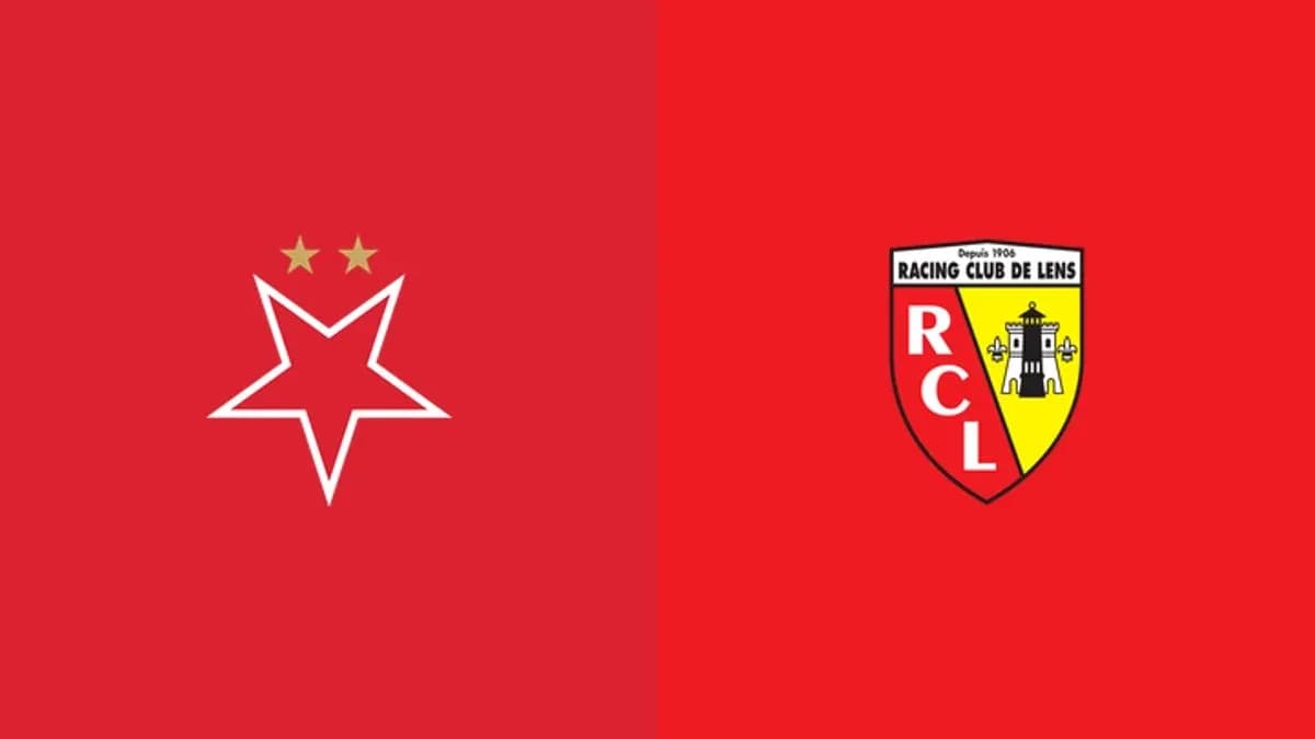 Escudos de equipos: Estrella Roja y Racing Club de Lens