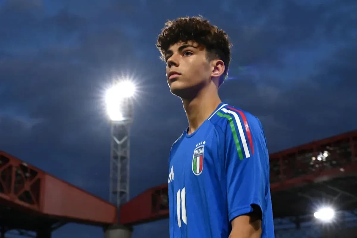 Jugador de Italia en uniforme durante un partido