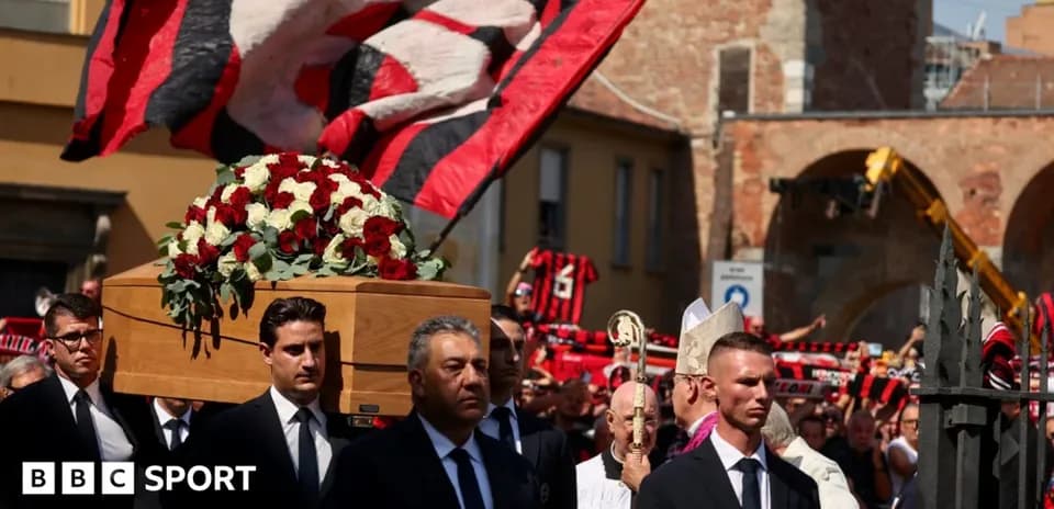 Funeral procession with coffin and supporters in attendance