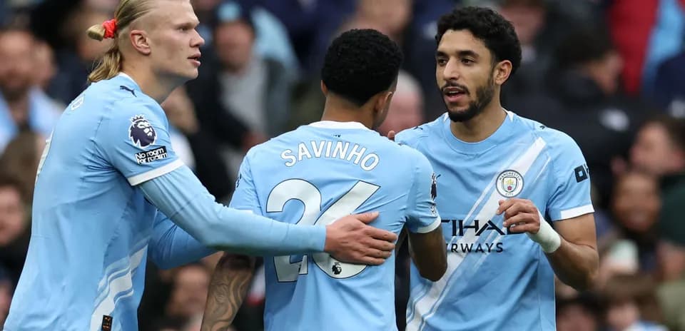 Jugadores del Manchester City celebrando un gol