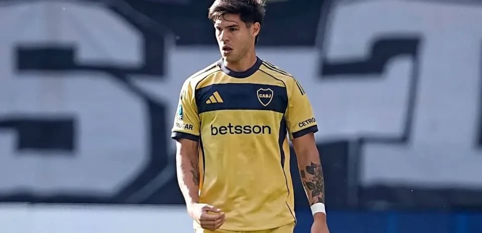 Jugador de Boca Juniors durante el partido