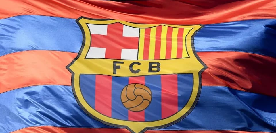 Bandera del FC Barcelona con colores tradicionales