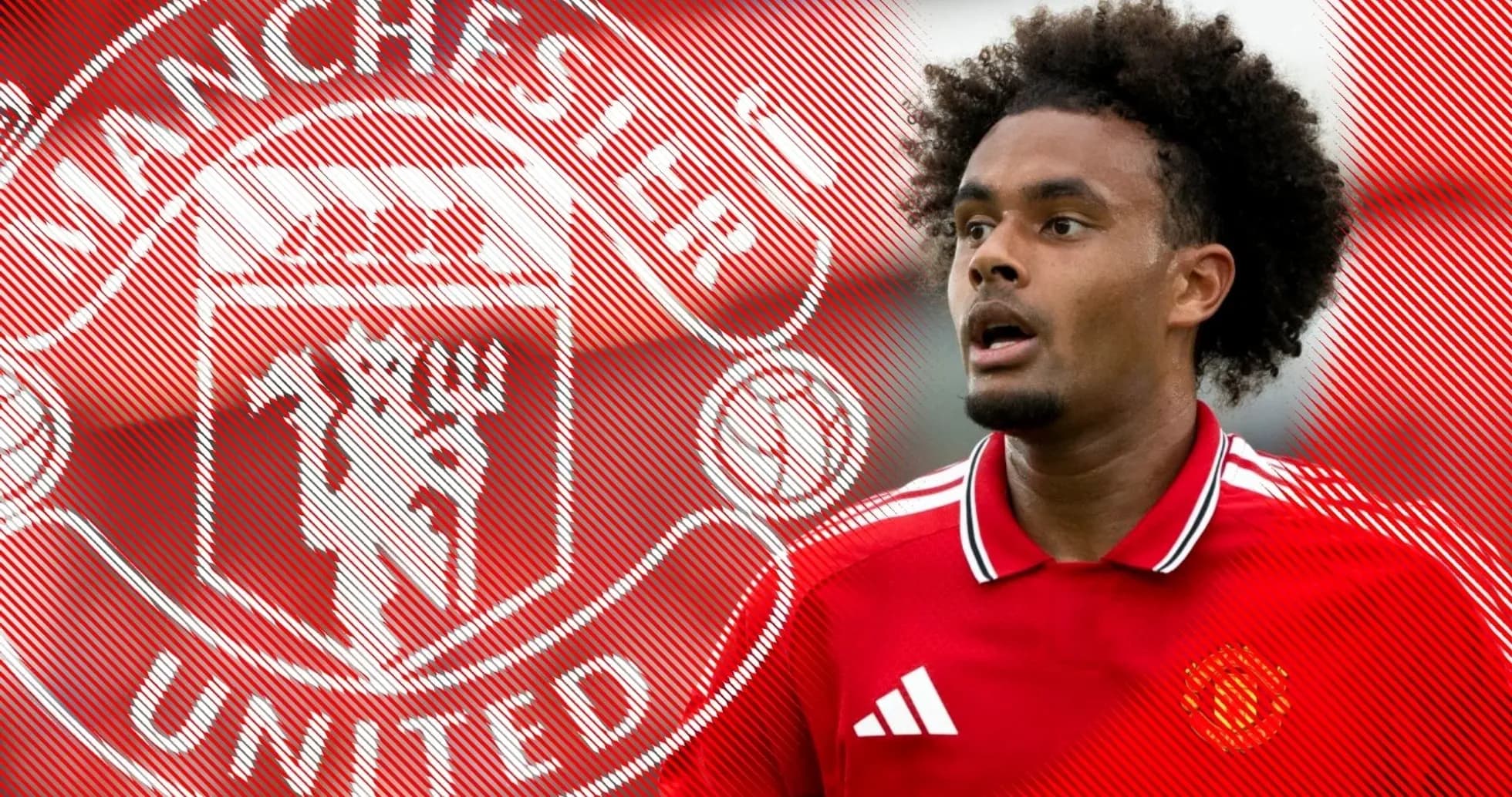 Jugador de Manchester United en camiseta roja