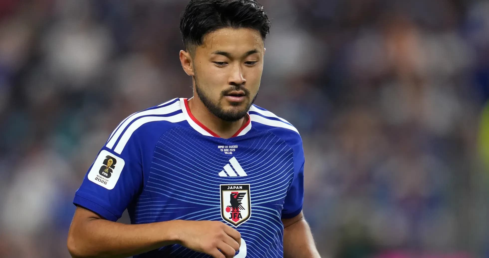 Jugador de Japón durante partido de la Copa Mundial