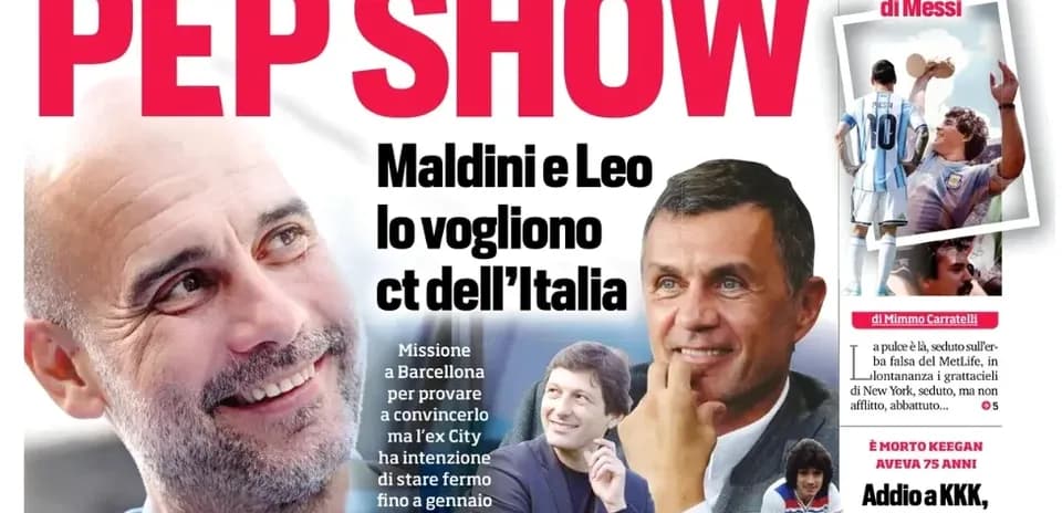 Portada de revista con Pep Guardiola y Paolo Maldini