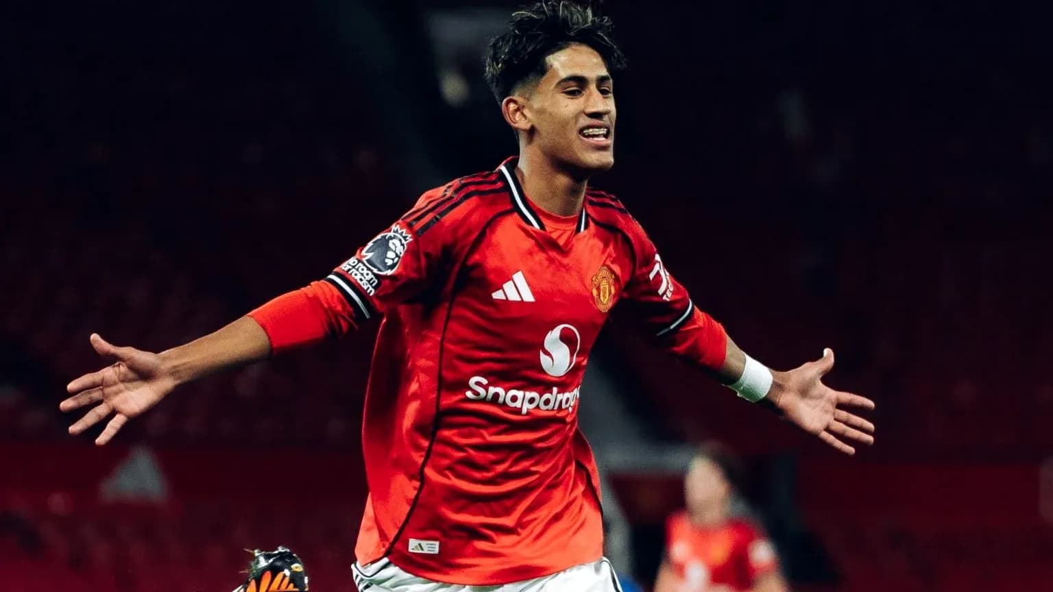 Jugador de Manchester United celebrando un gol