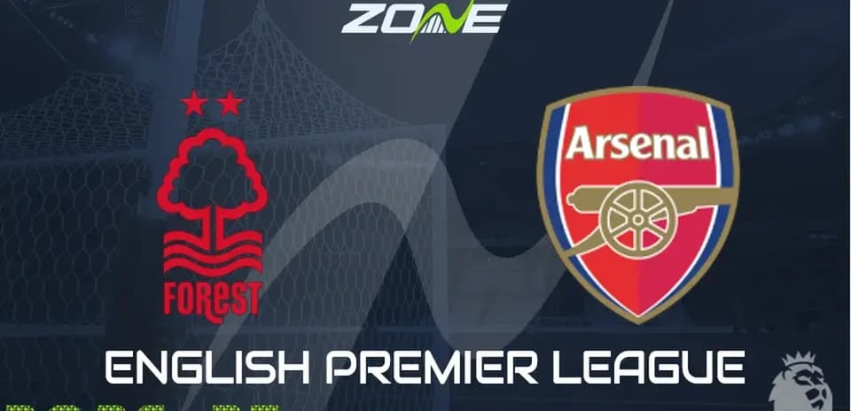 Logos de Nottingham Forest y Arsenal en la Premier League