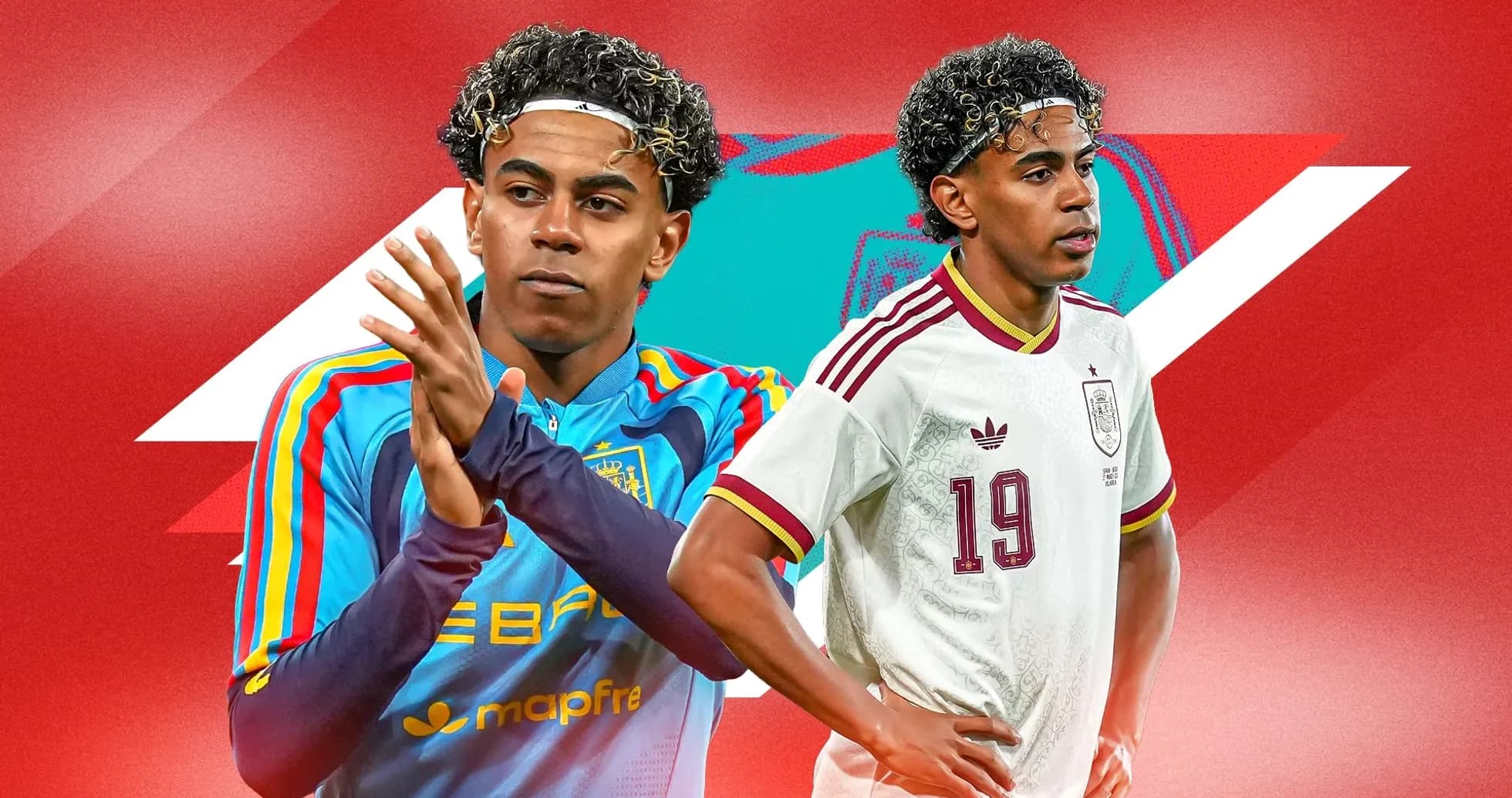 Jugador de fútbol en dos uniformes diferentes