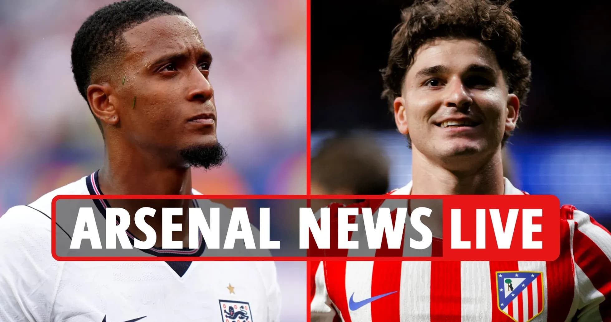 Jugadores de fútbol en acción con texto de noticias