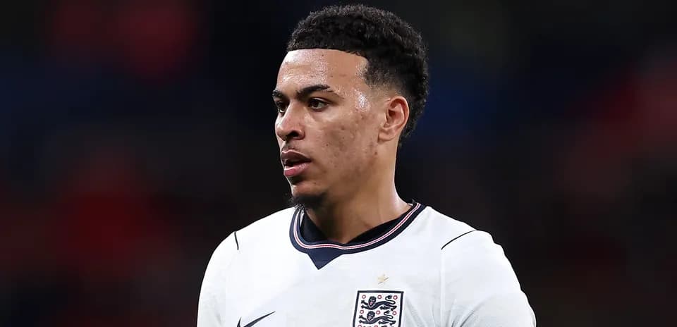 Jugador de Inglaterra en el campo durante el partido