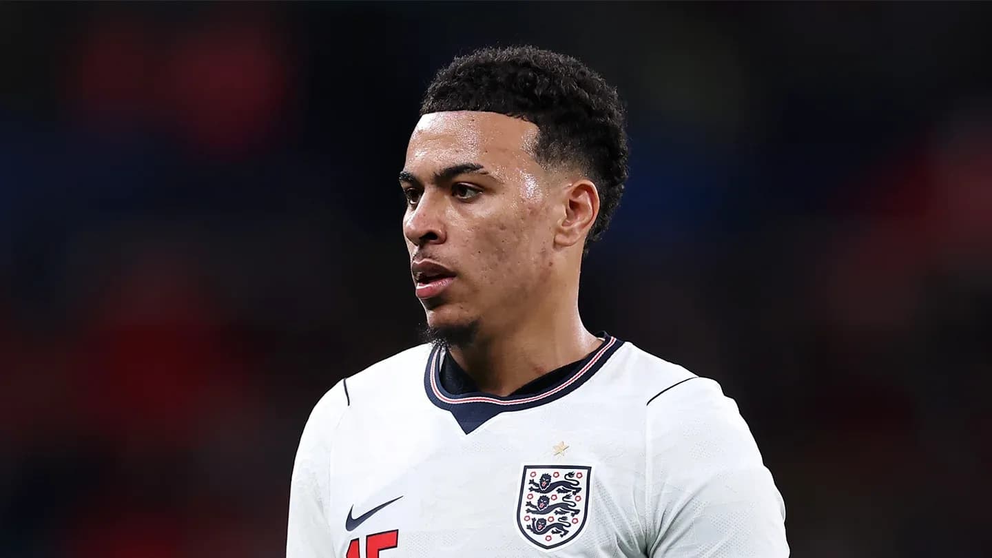 Jugador de Inglaterra en el campo durante el partido