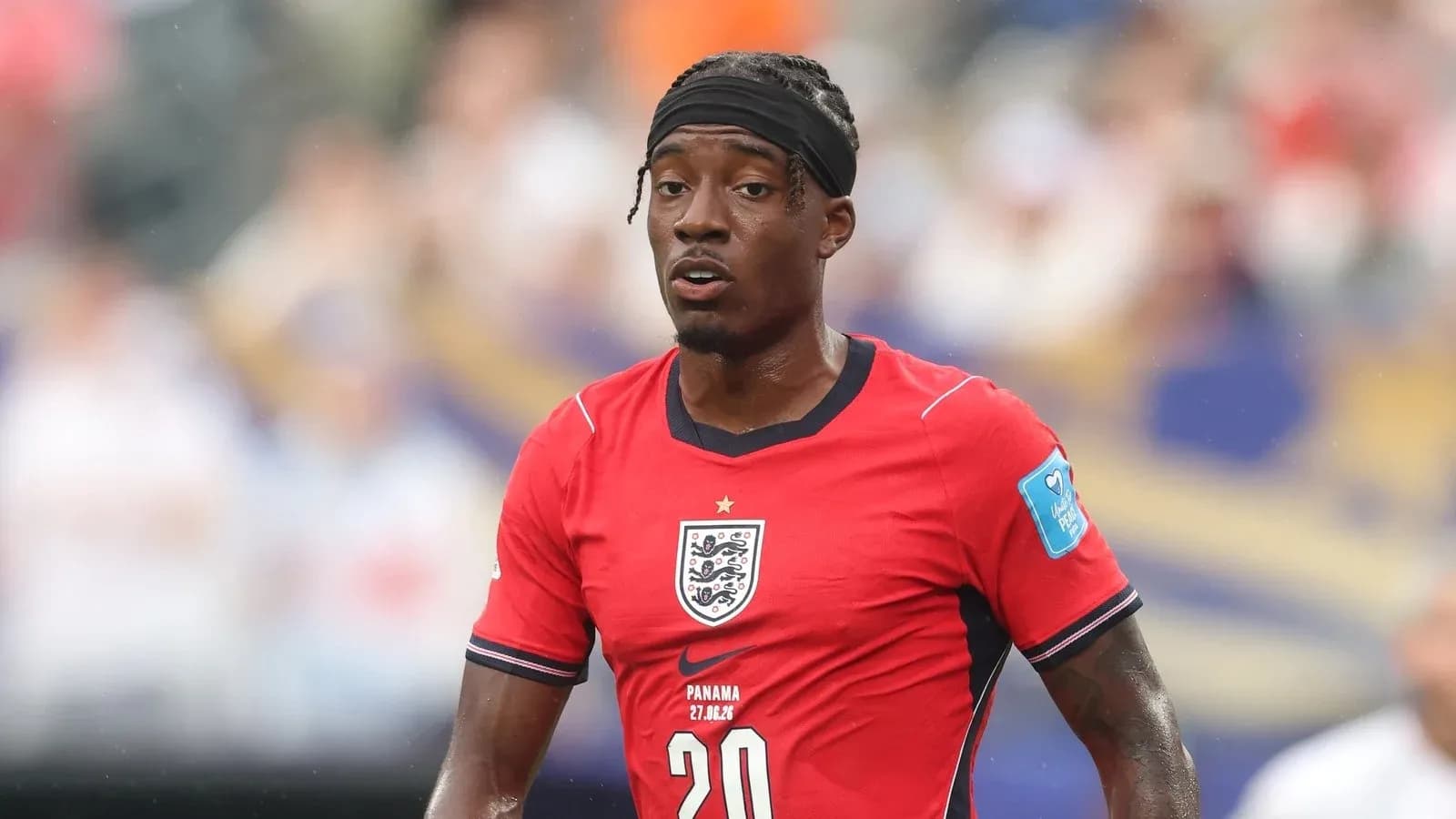 Jugador de Inglaterra en acción durante un partido