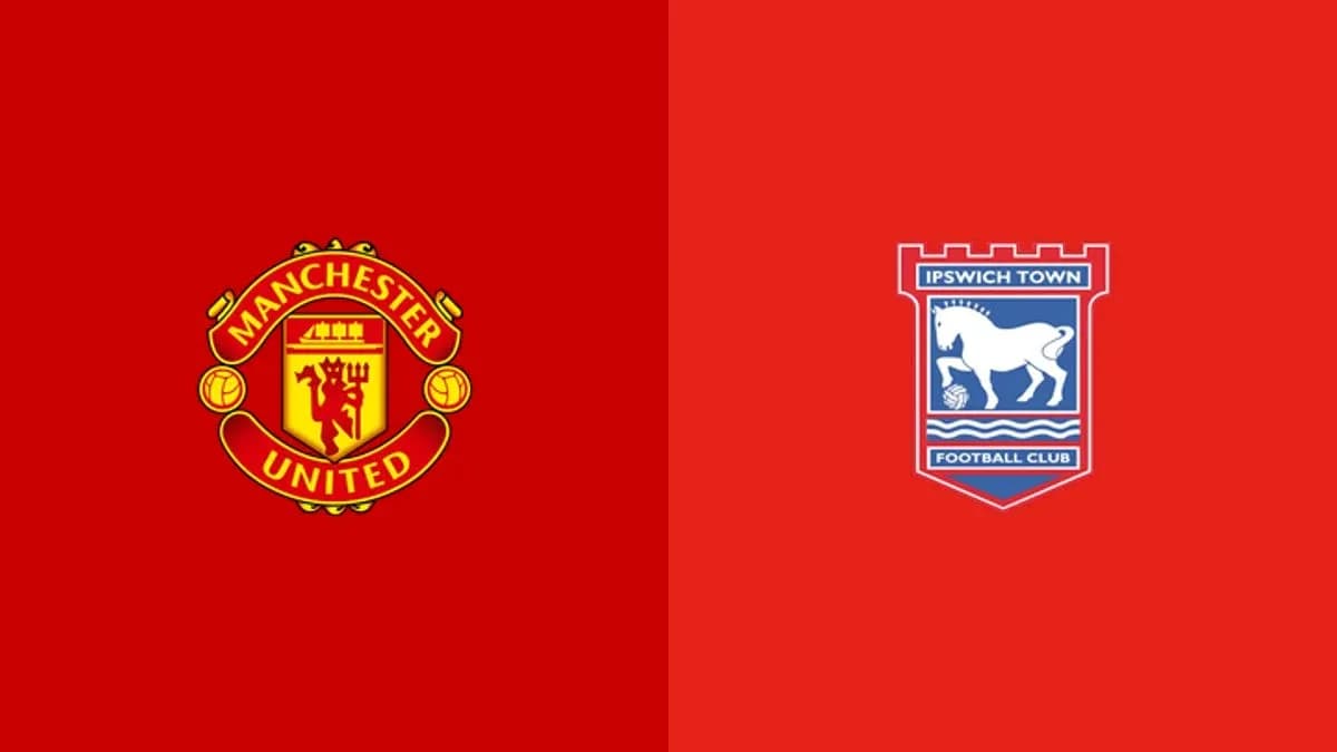 Logos de Manchester United e Ipswich Town