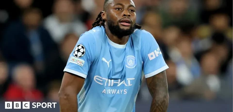 Jugador de Manchester City en partido de Champions League
