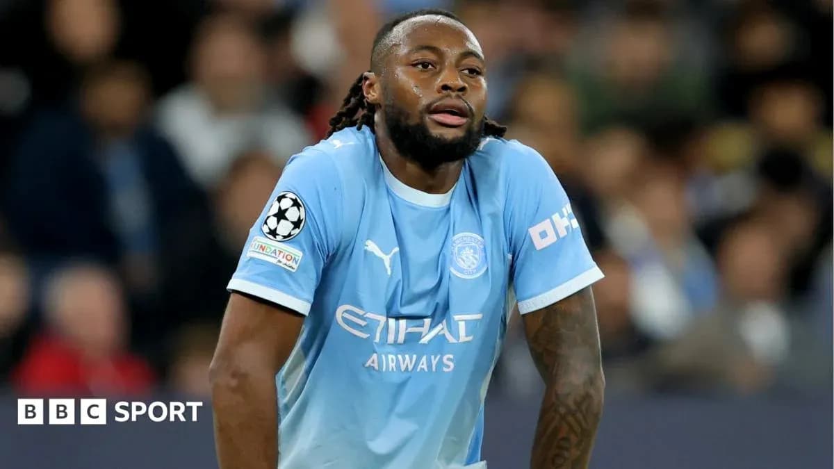 Jugador de Manchester City en partido de Champions League