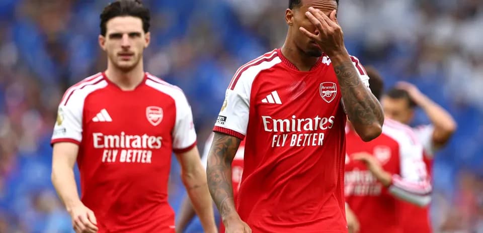 Jugadores del Arsenal tras el partido