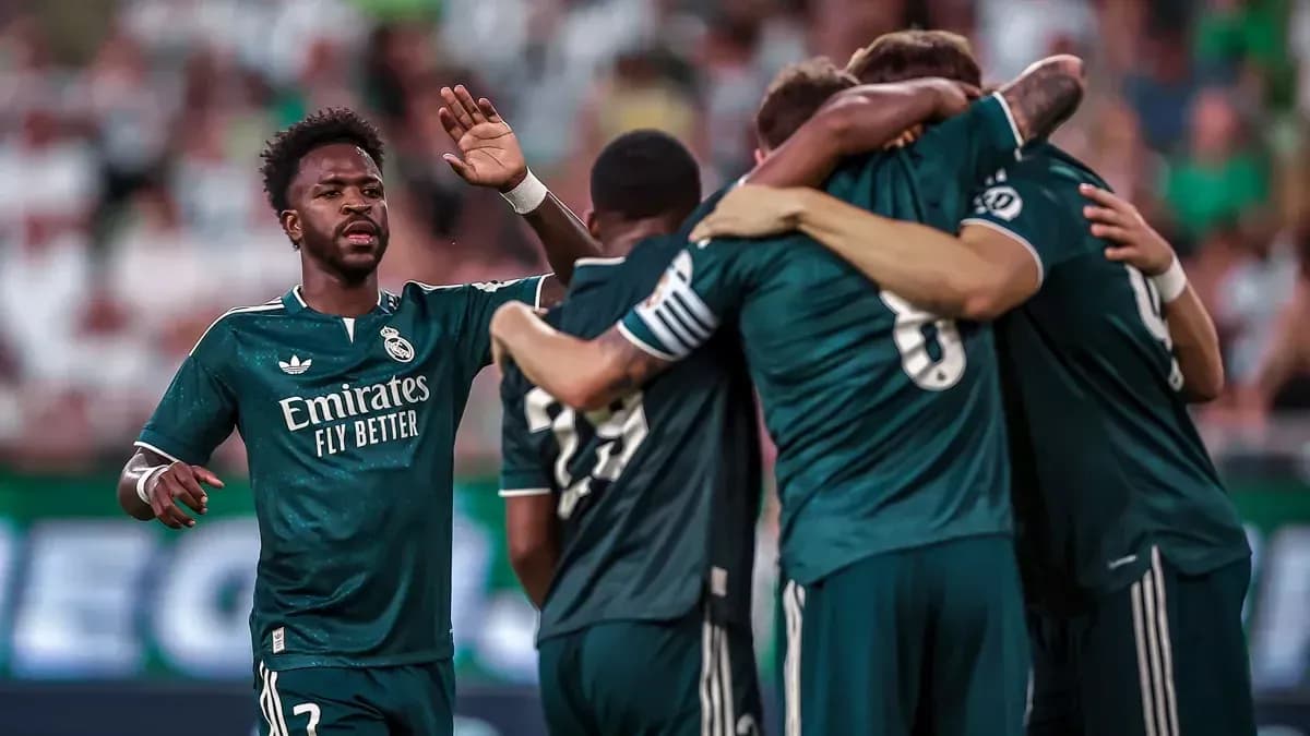 Celebración de los jugadores del Real Madrid