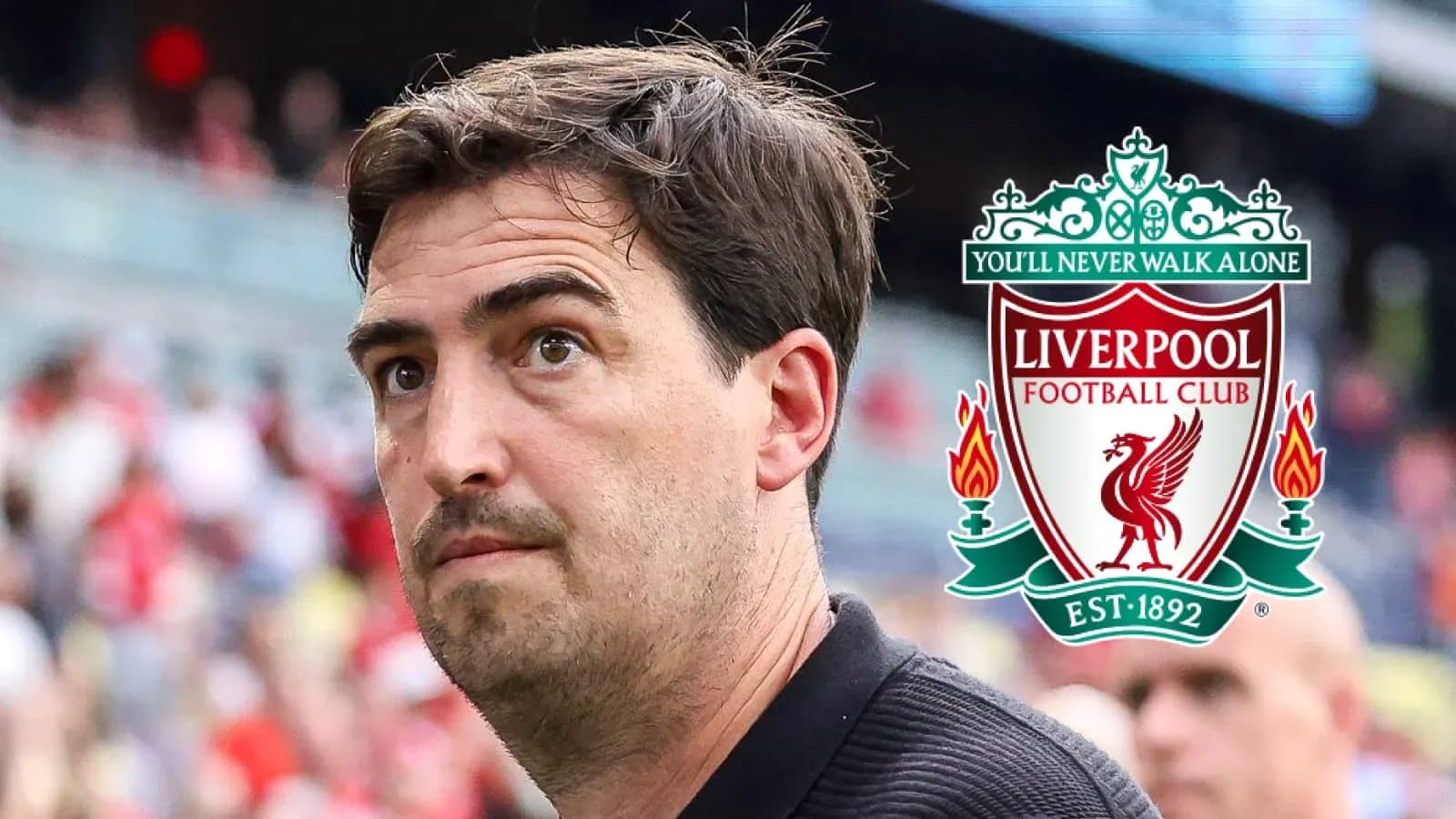 Entrenador de Liverpool en el estadio durante un partido