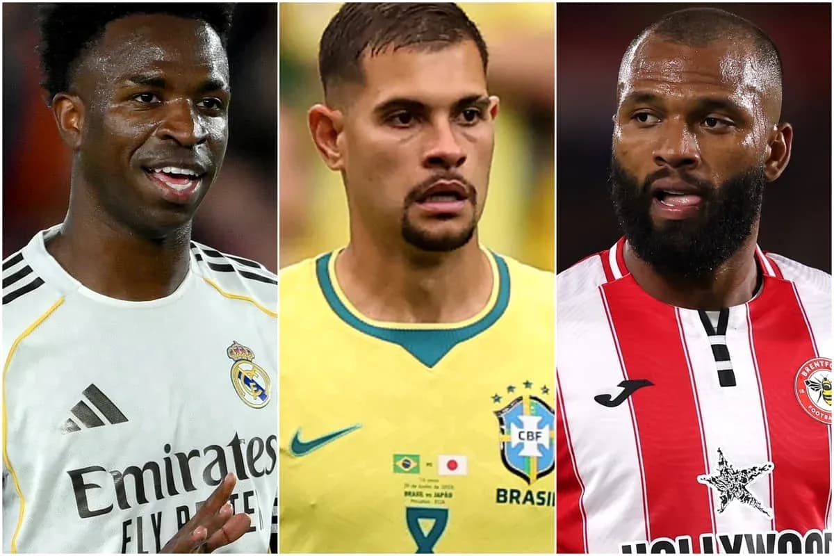 Tres futbolistas en diferentes camisetas de clubes