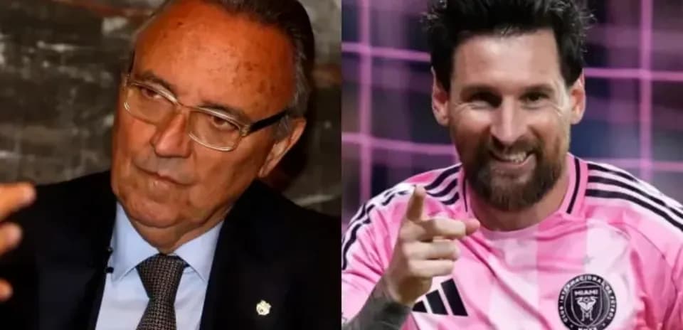 Florentino Pérez y Lionel Messi en retratos separados