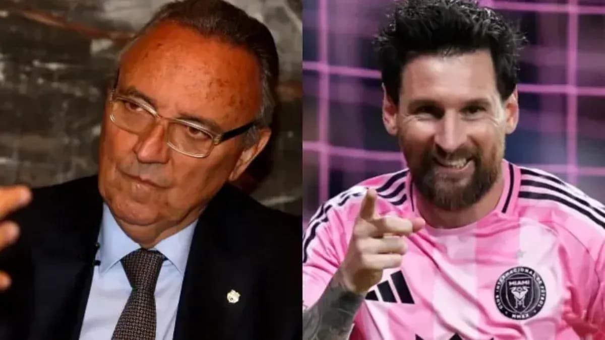 Florentino Pérez y Lionel Messi en retratos separados